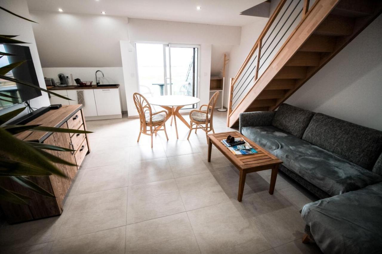 Appart-Duplex Vue Mer Panoramique Balcon & Piscine Proche Commerce Penmarc'h Bagian luar foto